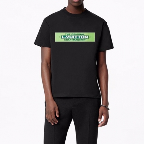 ルイヴィトンユニセックス半袖Tシャツu03877ブラック