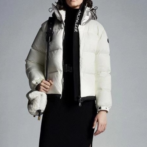 モンクレールレディースパッチモダンダックダウンパディングc02441ホワイト