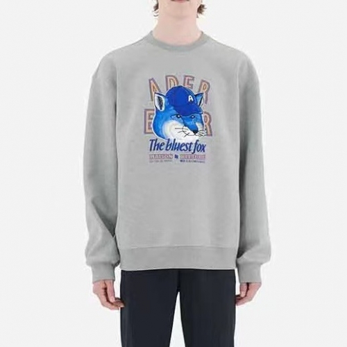 メンズミニマル長袖Tシャツe0095(A1A3)グレー