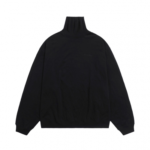 -バレンシアガメンズクルーネックコットンスウェットシャツl01279ブラック