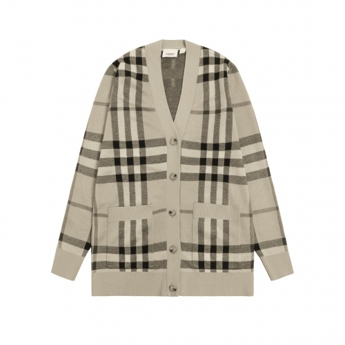 バーバリーユニセックスヴィンテージネックカーディガンr04194グレー