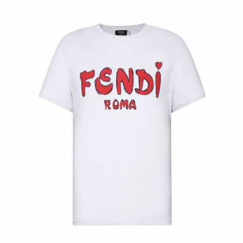 ェンディユニセックスカジュアルコットン半袖Tシャツn01128ホワイト