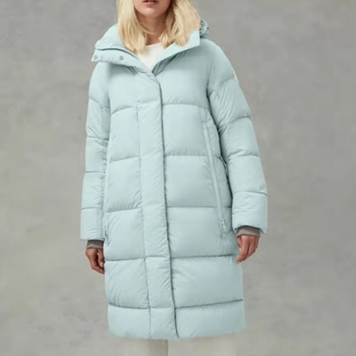 -カナダグースレディースパッチカジュアルダウンパディングn0390ブルー