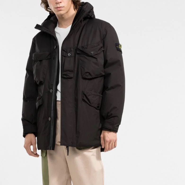 ストーンアイランドメンズベーシックカジュアルジャケットo0449ブラック