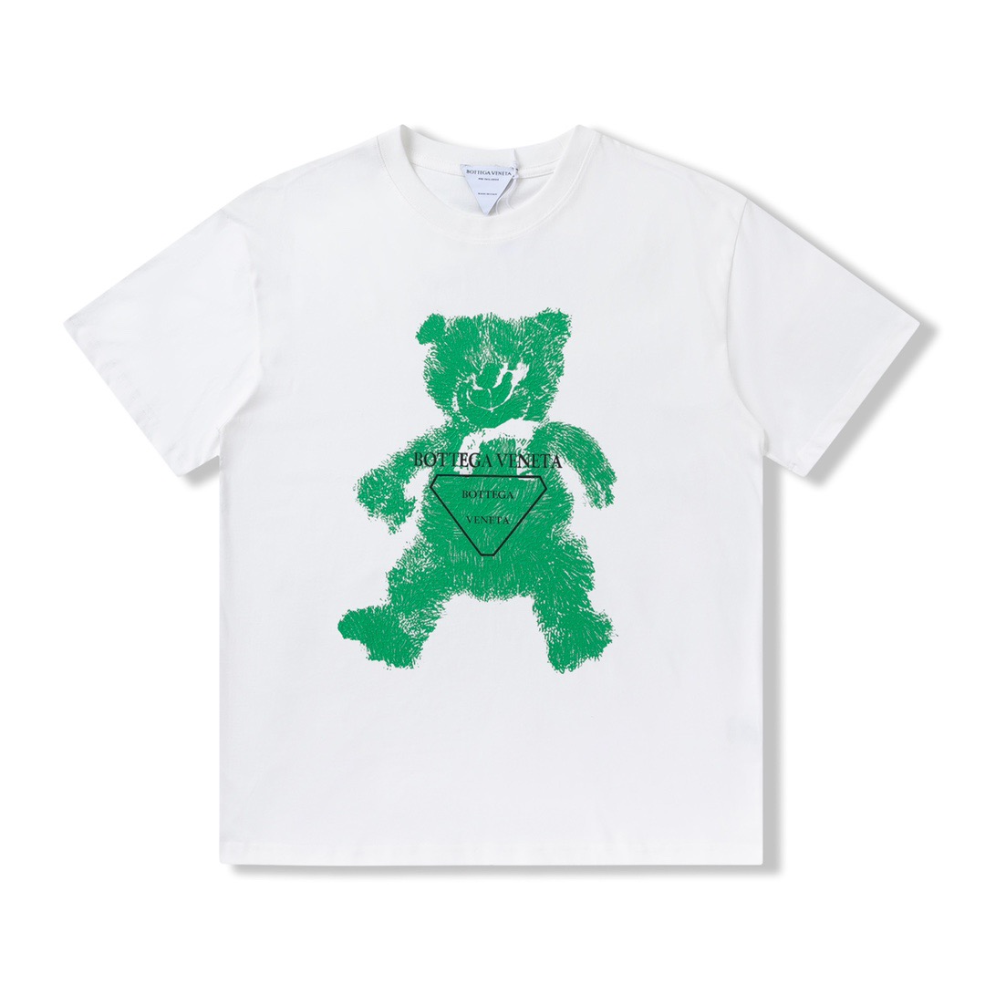 ボッテガヴェネタメンズクルーネックホワイト半袖Tシャツt0193