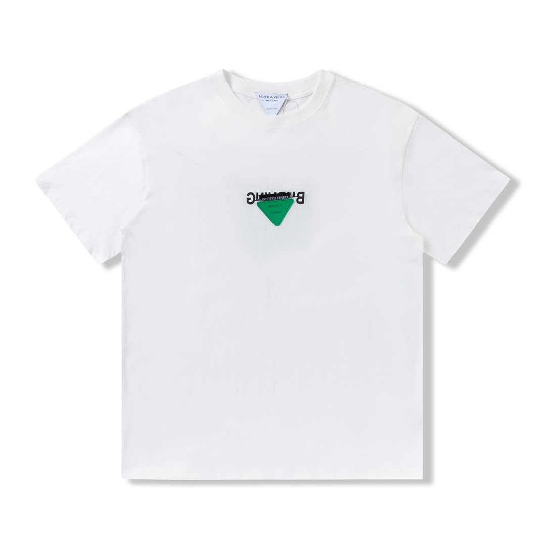 ボッテガヴェネタメンズクルーネックホワイト半袖Tシャツt0196