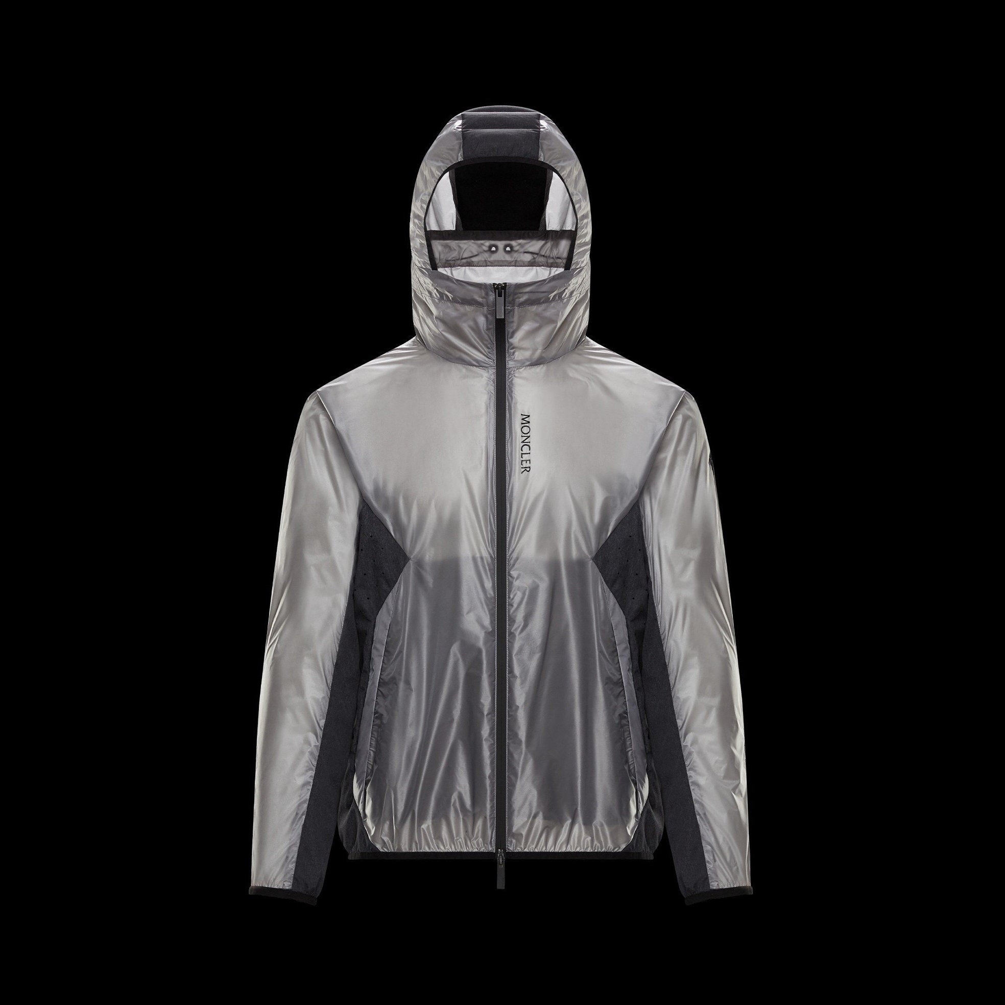 モンクレールメンズミニマルシルバージャケットc02454