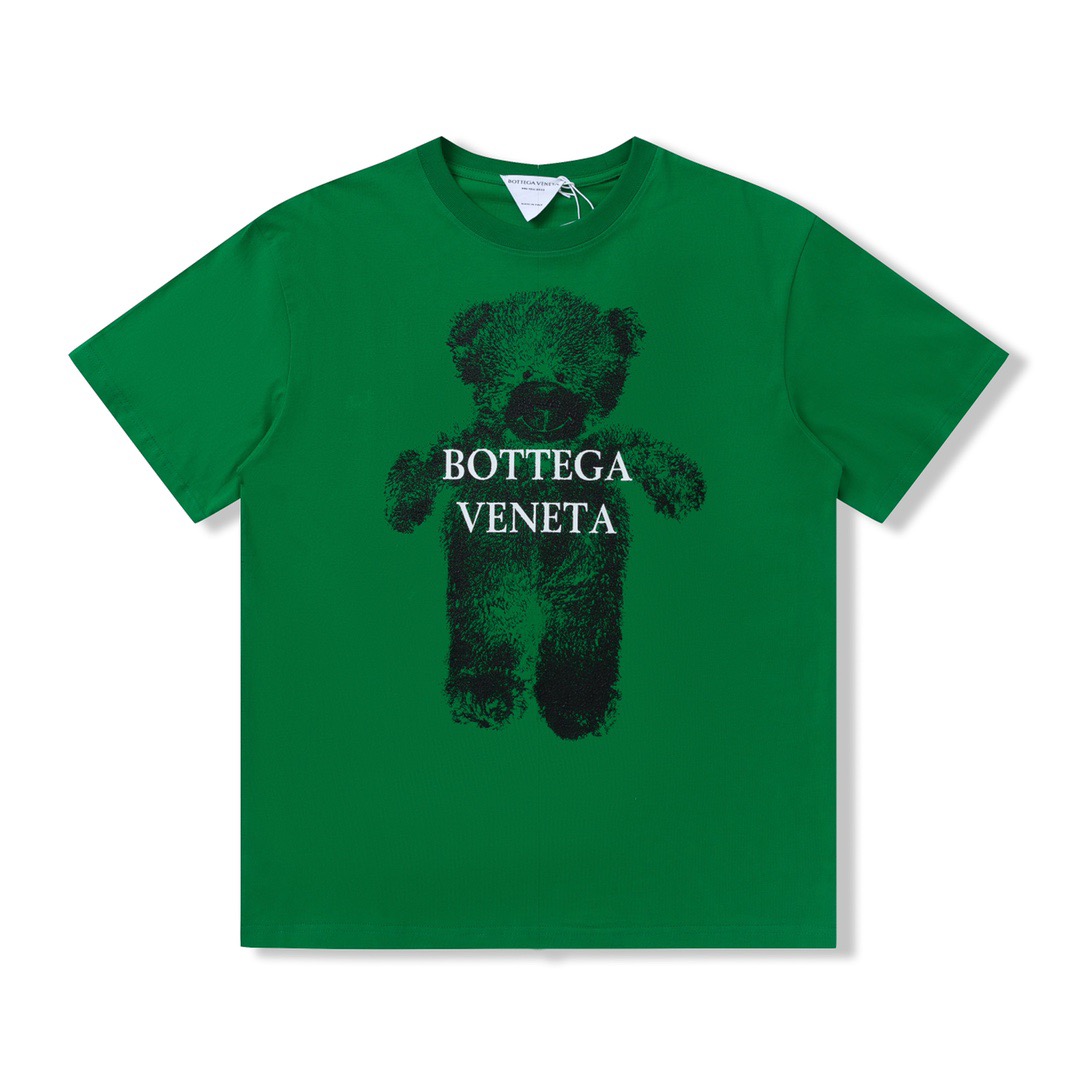 ボッテガヴェネタメンズクルーネックグリーン半袖Tシャツt0203