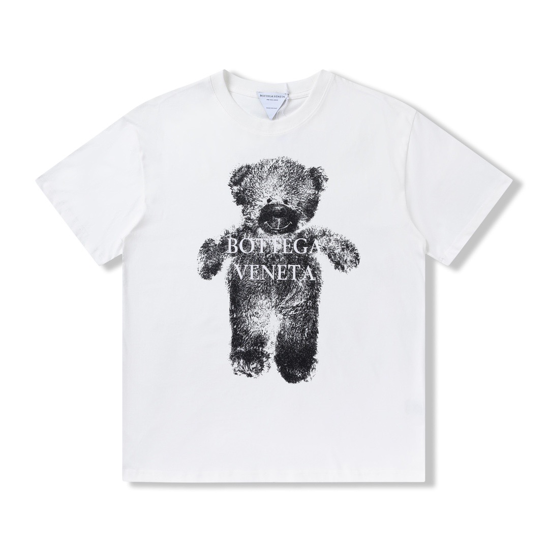 ボッテガヴェネタメンズクルーネックホワイト半袖Tシャツt0205