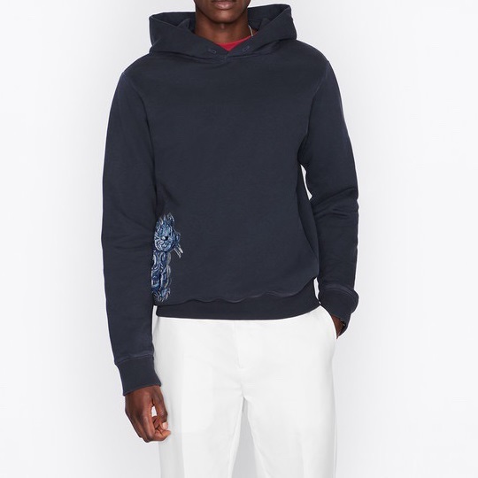 ディオールメンズベーシックネイビーフーディo01671