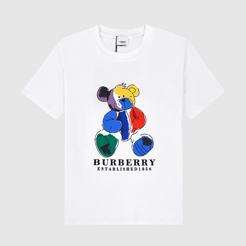 バーバリーメンズクルーネックホワイト半袖Tシャツr04290