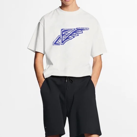 ルイヴィトンメンズクルーネックホワイト半袖Tシャツu03907