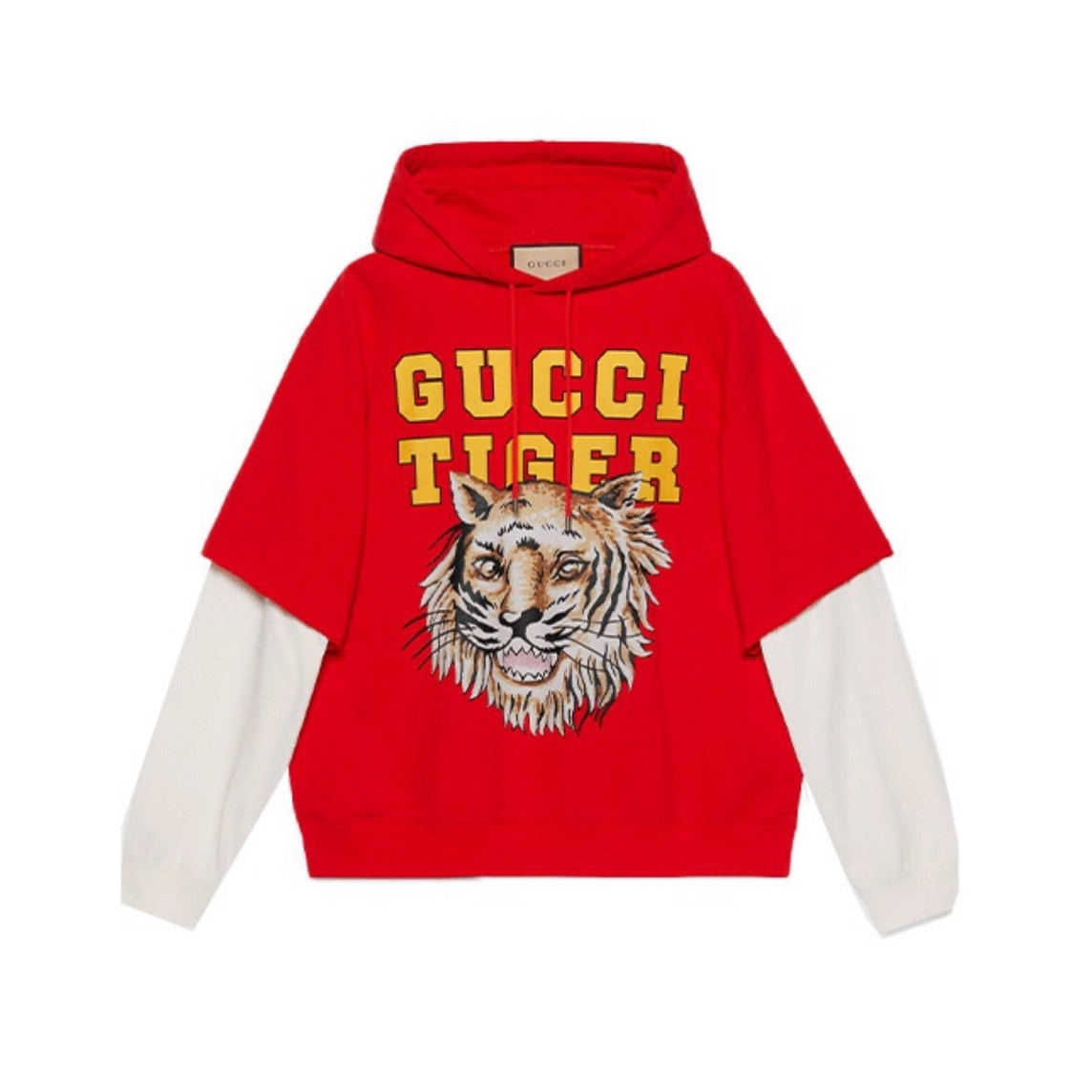 グッチメンズカジュアルレッドフーディ