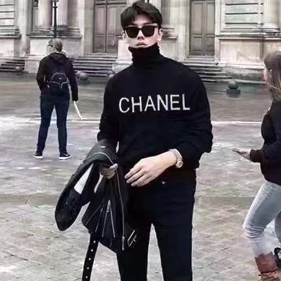 シャネルメンズブラックニットl0832