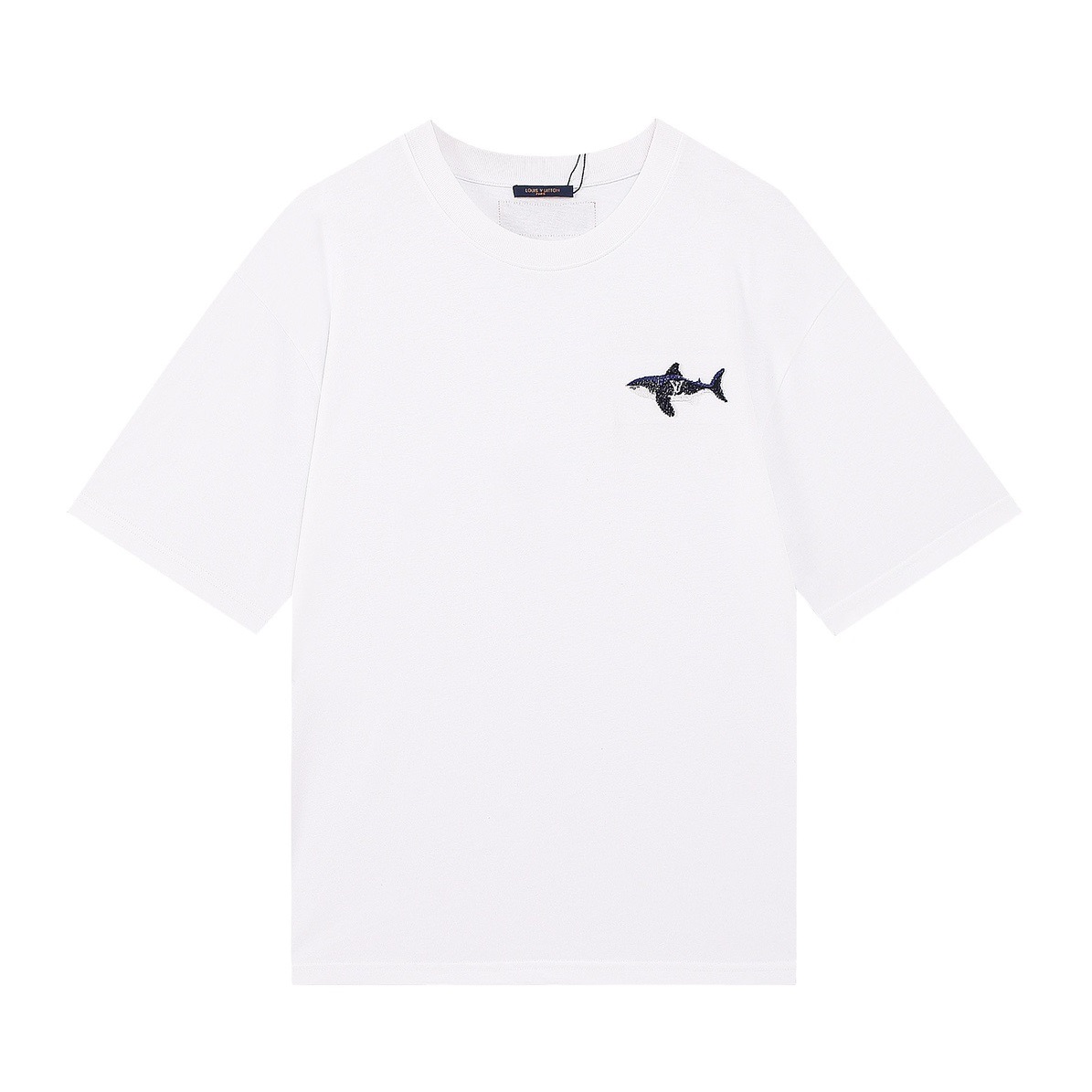 ルイヴィトンメンズクルーネックホワイト半袖Tシャツu03931