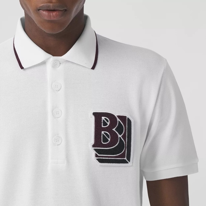 バーバリーメンズポロホワイト半袖Tシャツr04209