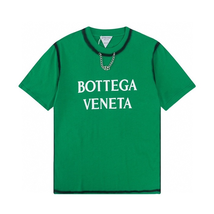 ボッテガヴェネタメンズクルーネックグリーン半袖Tシャツt0234