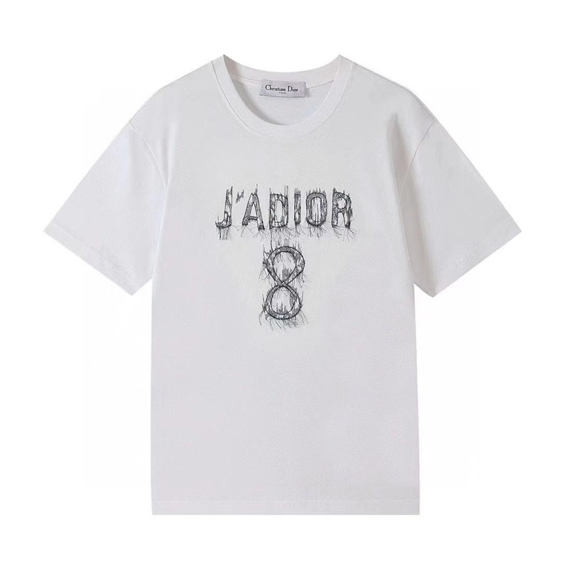 ディオールメンズクルーネックホワイト半袖Tシャツo01695