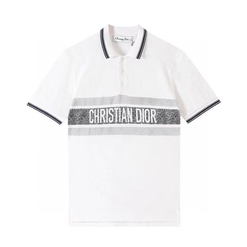 ディオールメンズポロホワイト半袖Tシャツo01697