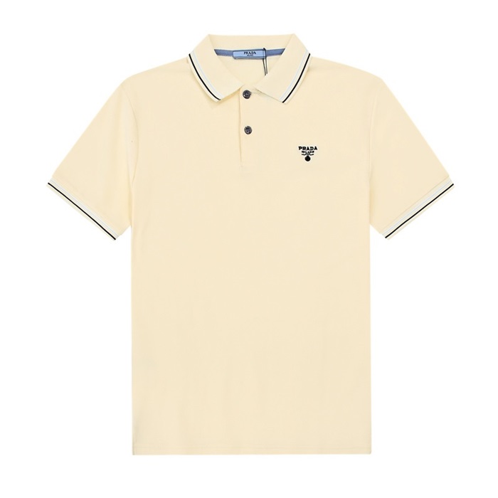 プラダメンズポロアイボリー半袖Tシャツa02598