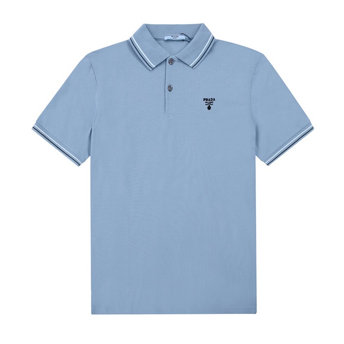 プラダメンズポロブルー半袖Tシャツa02599