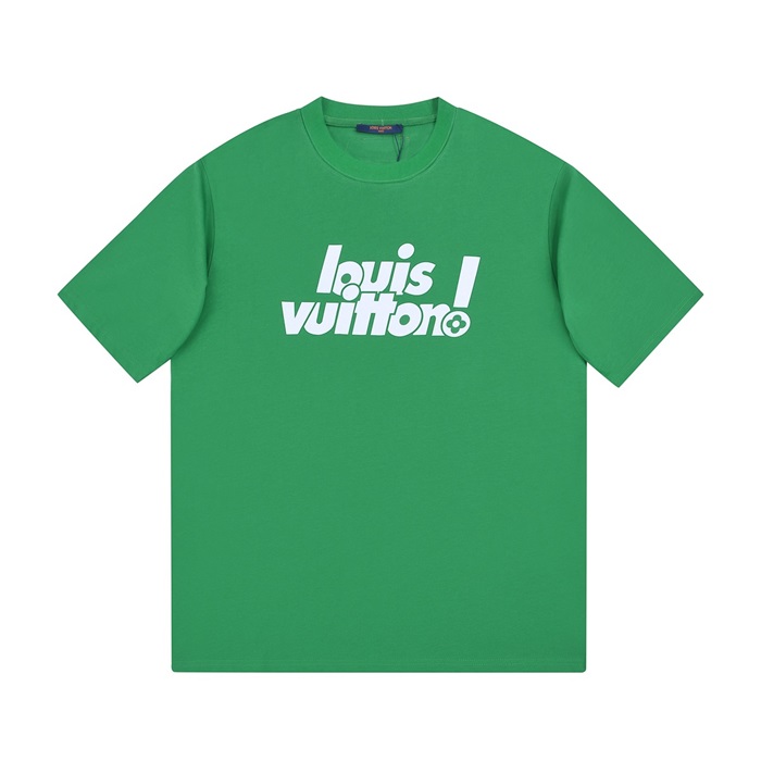 ルイヴィトンメンズクルーネックグリーン半袖Tシャツu03980