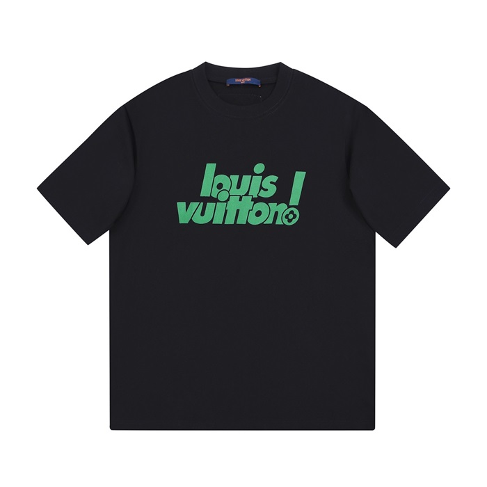 ルイヴィトンメンズクルーネックブラック半袖Tシャツu03981