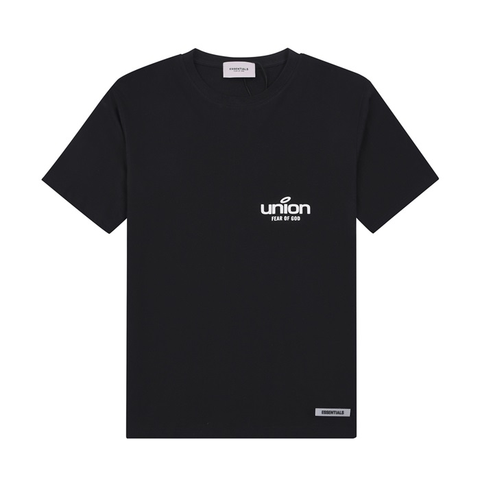 フィアオブゴッドメンズブラッククルーネック半袖Tシャツa0385