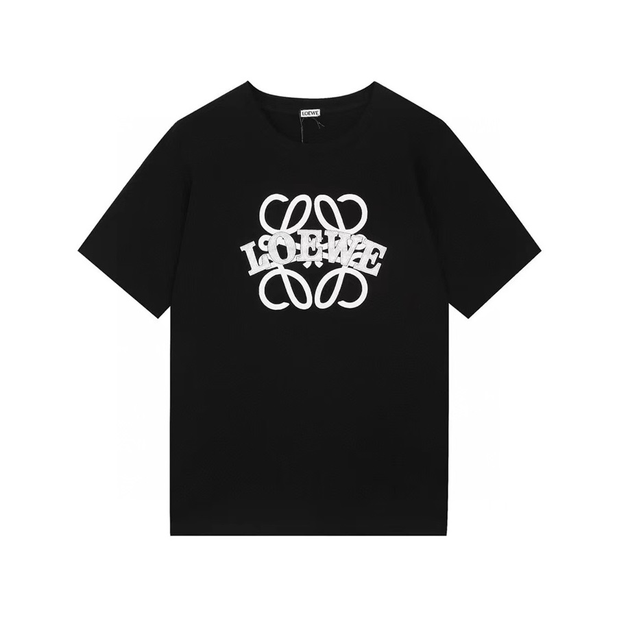 ロエベメンズイニシャルホワイト半袖Tシャツe0567