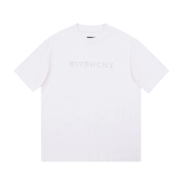 ジバンシィメンズクルーネックホワイト半袖Tシャツv0620