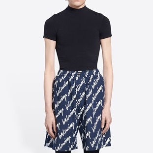 バレンシアガメンズトレンディブルーショートパンツl01322