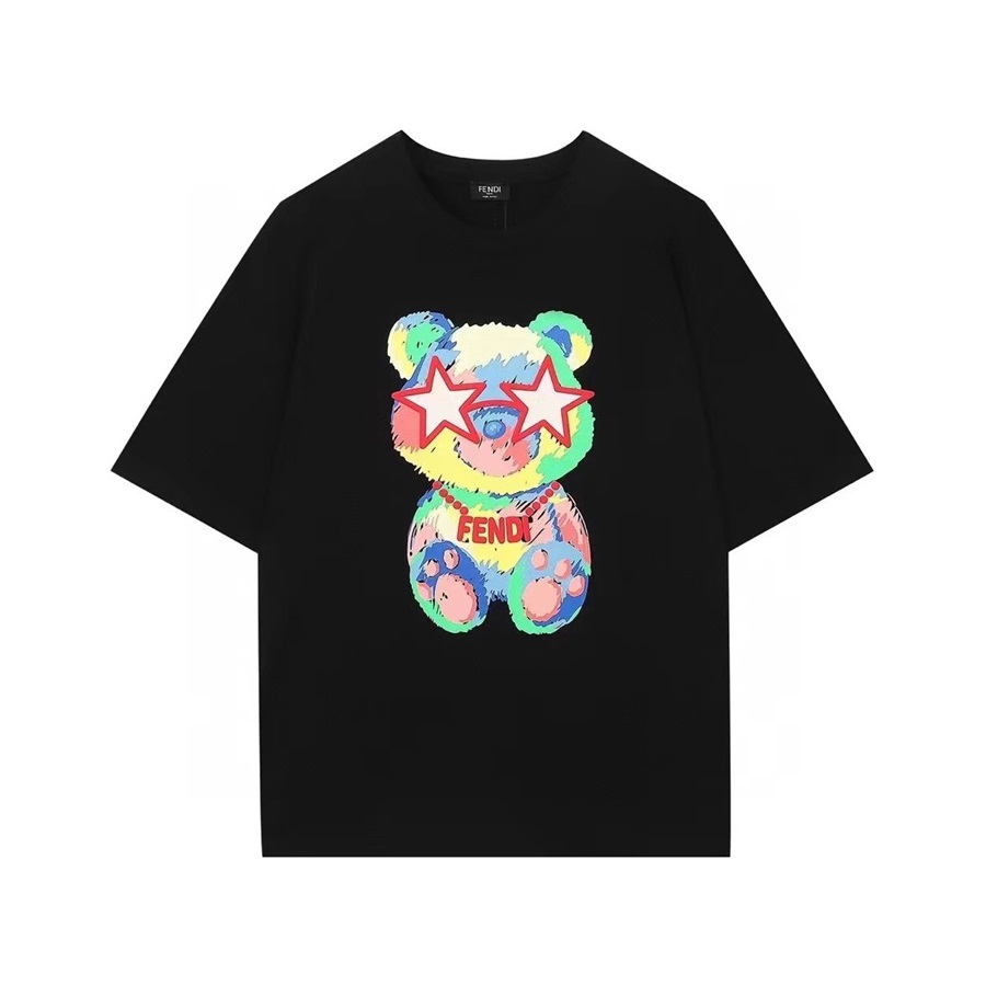 ェンディメンズクルーネックブラック半袖Tシャツn01145