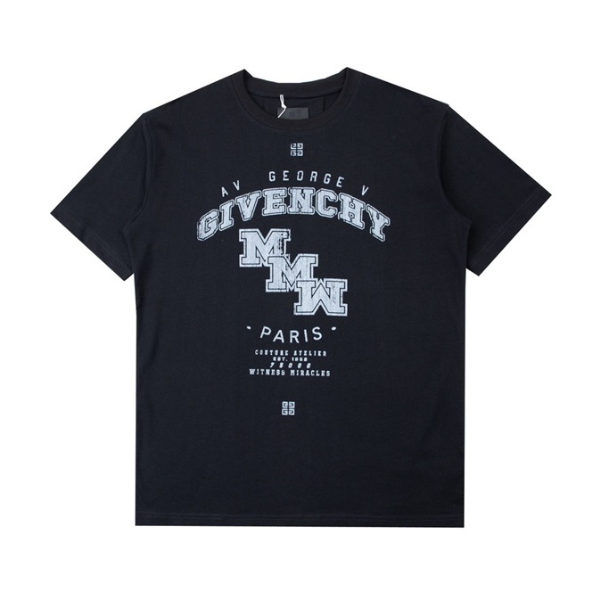 ジバンシィメンズクルーネックブラック半袖Tシャツv0623