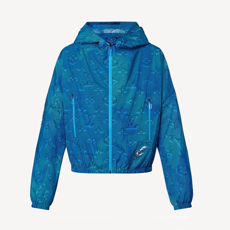 ルイヴィトンメンズブルーフードジャケットu04017