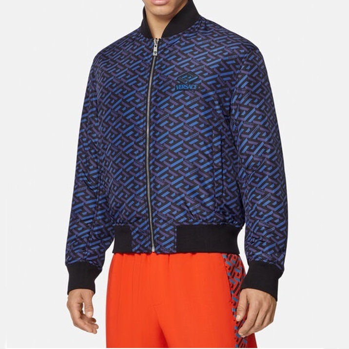 ヴェルサーチェメンズカジュアルブルー両面ジャケットr0890