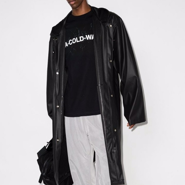 エイコールドウォールメンズクルーネックブラック半袖Tシャツl0055