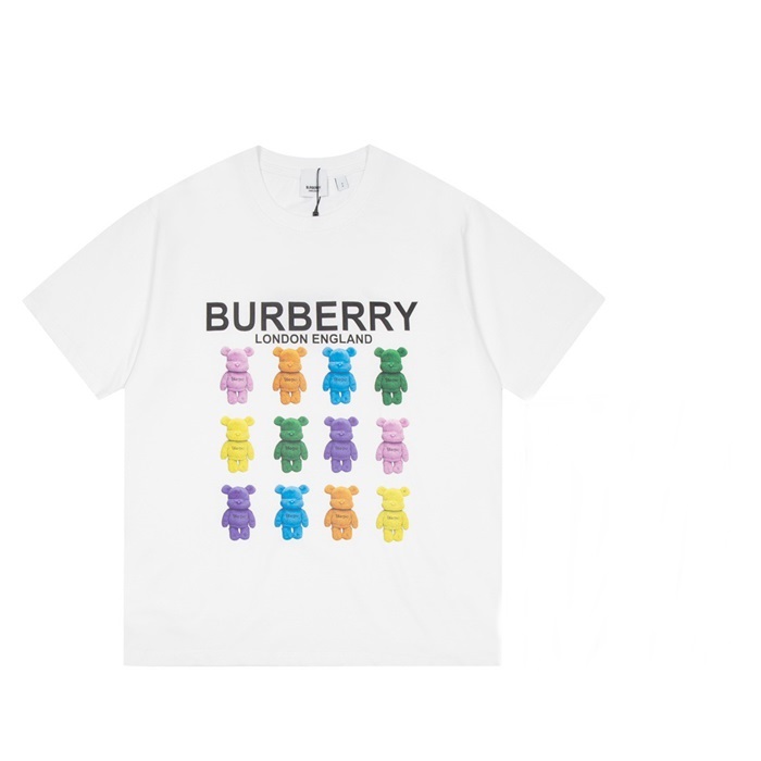 バーバリーメンズクルーネックホワイト半袖Tシャツr04240