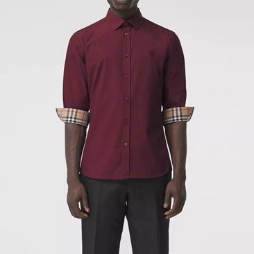 バーバリーメンズクラシックバーガンディシャツr04243