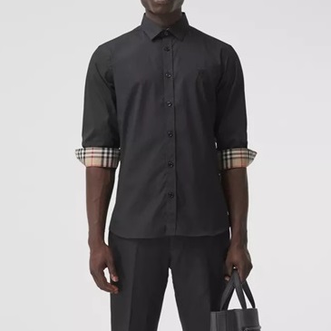バーバリーメンズクラシックブラックシャツr04247