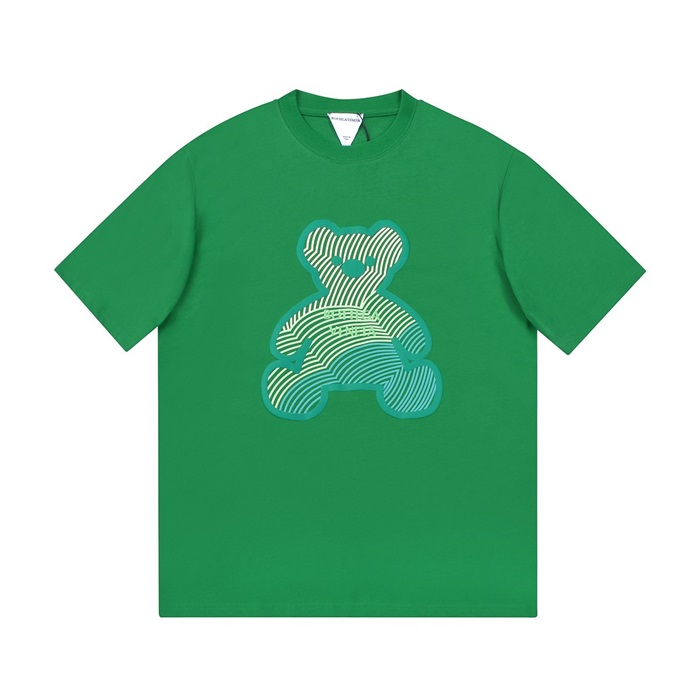ボッテガヴェネタメンズクルーネックグリーン半袖Tシャツt0259