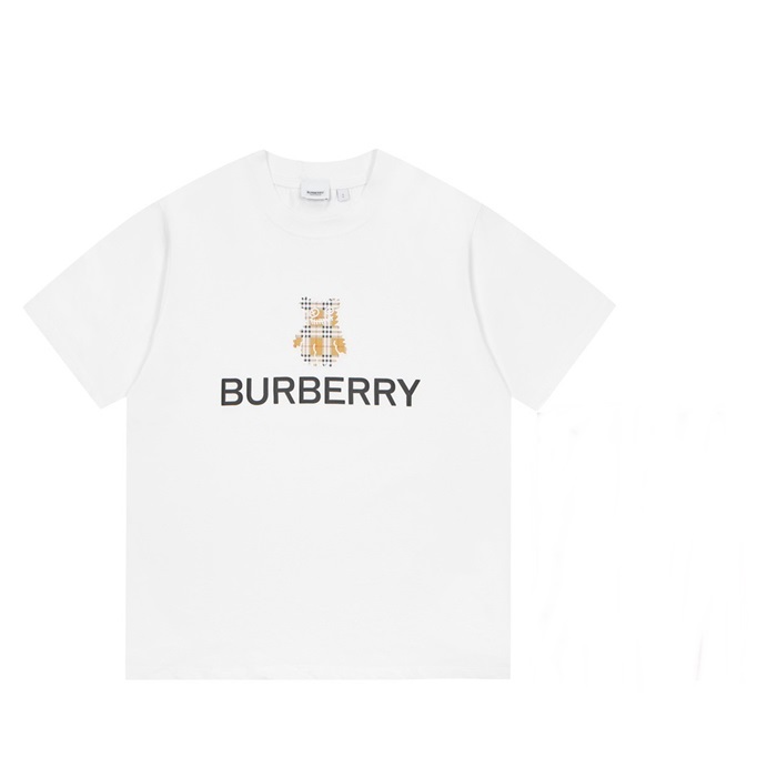 バーバリーメンズクルーネックホワイト半袖Tシャツr04254