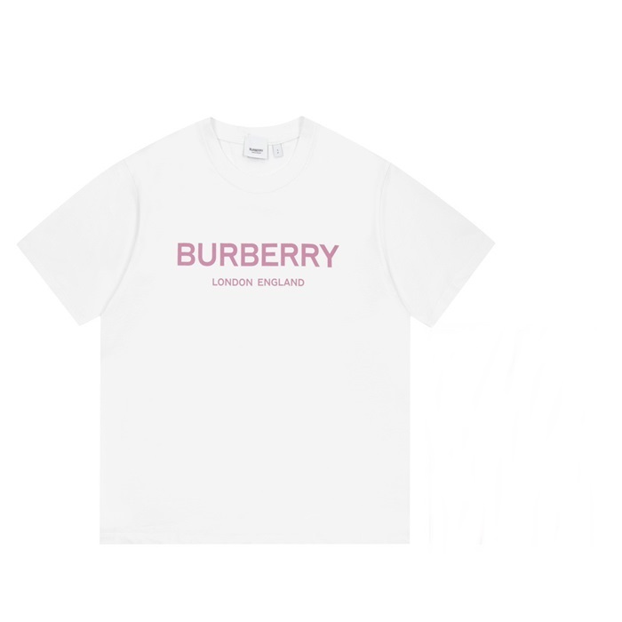 バーバリーメンズクルーネックホワイト半袖Tシャツr04256