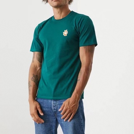 メゾンマルジェラメンズクルーネックグリーン半袖Tシャツi0077