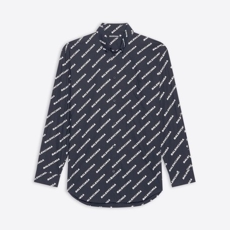 バレンシアガトレンディメンズブラックシャツl01362