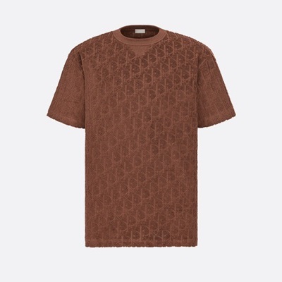 ディオールメンズクルーネックキャメル半袖Tシャツo01730