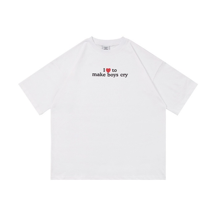 ヴェトモンメンズトレンディホワイト半袖Tシャツt0253