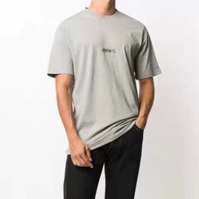 ヴェトモンメンズトレンディグレー半袖Tシャツt0254