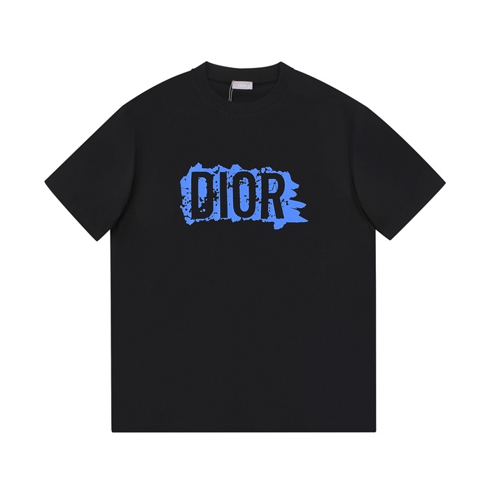 ディオールメンズクルーネックブラック半袖Tシャツo01732