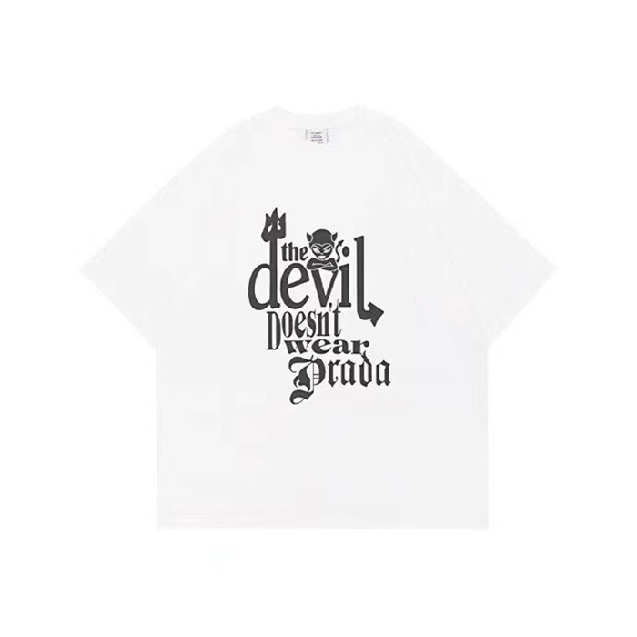 ヴェトモンメンズトレンディホワイト半袖Tシャツt0256