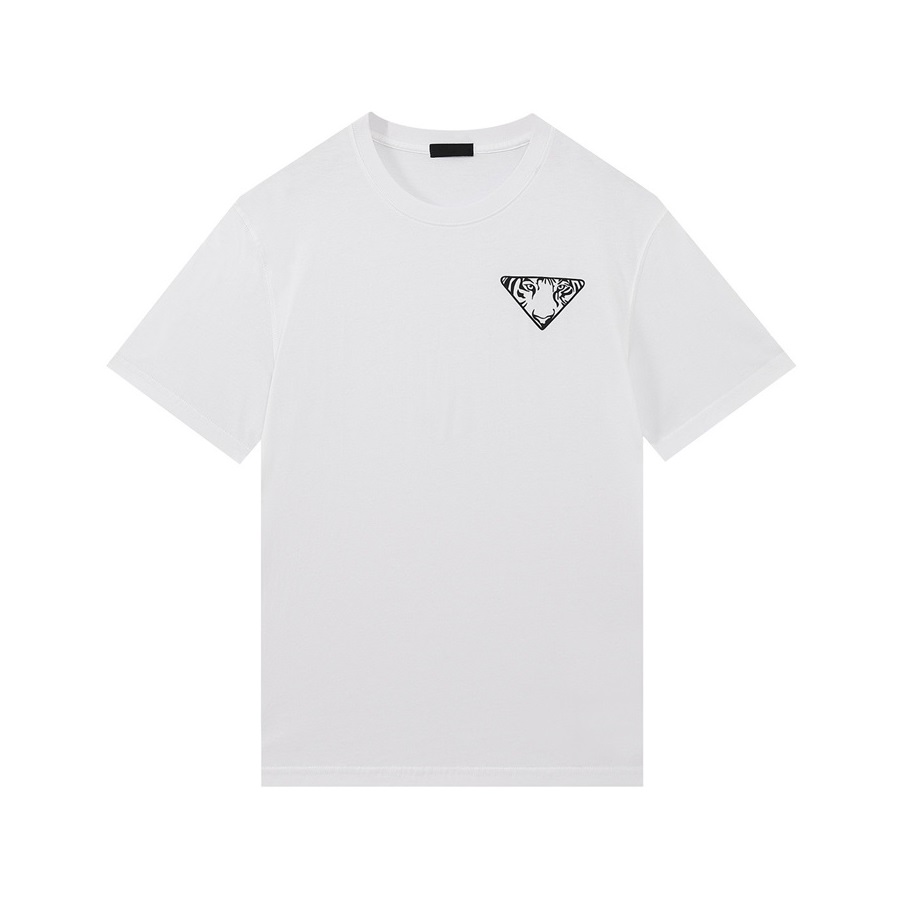 プラダメンズクルーネックホワイト半袖Tシャツa02641